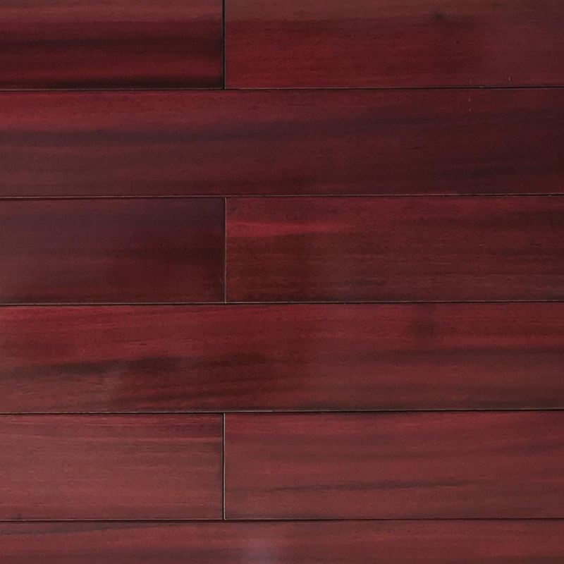 Padauk tamno crveno smeđi mat pod od punog drva
