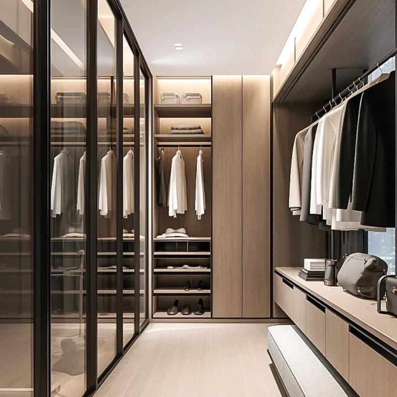 Bvlgari Panoramic Walk-in ormar po narudžbi od tamnog obsidijana