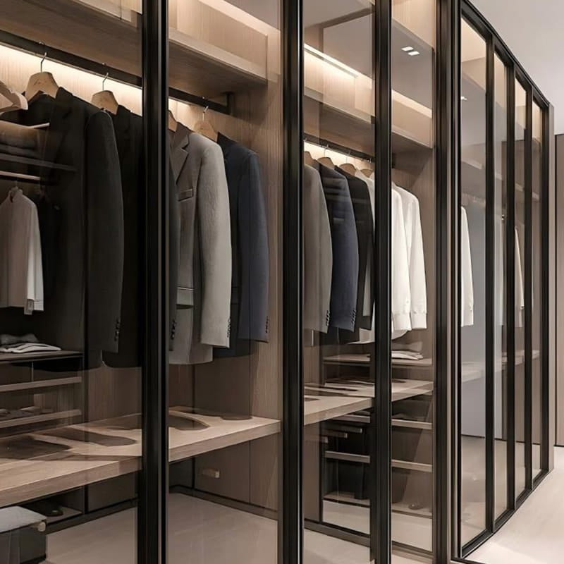Bvlgari Panoramic Walk-in ormar po narudžbi od tamnog obsidijana